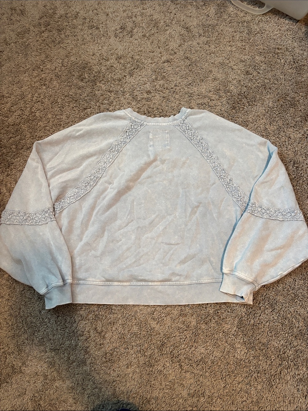 aerie Soft Cream Wide Leg Lounge Pants with Pockets - Picture 5 of 10